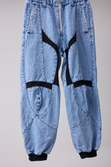 SPEEDING MOTORCYCLE DENIM TROUSERS