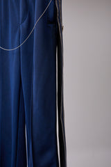 PIGMENT-DYED DISTRESSED TRACK TROUSERS