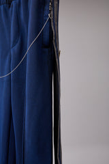 PIGMENT-DYED DISTRESSED TRACK TROUSERS