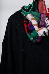 EARHOOD GLITTERY BALACLAVA SWEATER