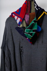 EARHOOD GLITTERY BALACLAVA SWEATER