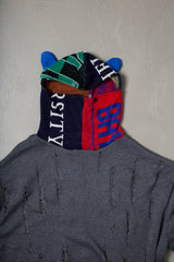 EARHOOD GLITTERY BALACLAVA SWEATER