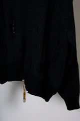 EARHOOD GLITTERY BALACLAVA ZIP SWEATER