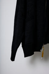 EARHOOD GLITTERY BALACLAVA ZIP SWEATER