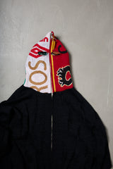 EARHOOD GLITTERY BALACLAVA ZIP SWEATER