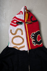 EARHOOD GLITTERY BALACLAVA ZIP SWEATER