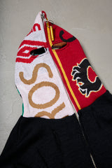 EARHOOD GLITTERY BALACLAVA ZIP SWEATER