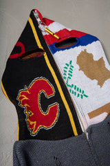 EARHOOD GLITTERY BALACLAVA ZIP SWEATER