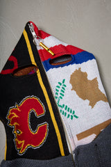 EARHOOD GLITTERY BALACLAVA ZIP SWEATER