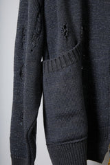 EARHOOD GLITTERY BALACLAVA ZIP SWEATER