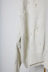 EARHOOD GLITTERY BALACLAVA ZIP SWEATER