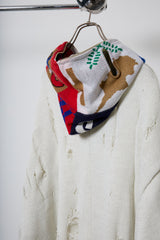 EARHOOD GLITTERY BALACLAVA ZIP SWEATER