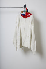 EARHOOD GLITTERY BALACLAVA ZIP SWEATER