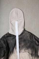 SPRAY PIGMENT-DYED BALACLAVA JACKET