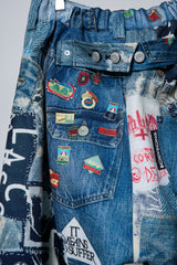 3D CUT TROUSERS TROMPE L'OEIL JUV