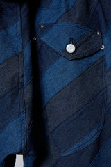 3D CUT ARTISAN PATCHWORK DENIM