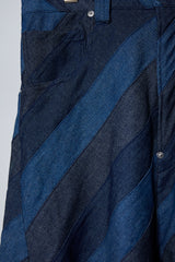 3D CUT ARTISAN PATCHWORK DENIM