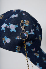FLORAL DENIM CAP