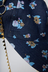 FLORAL DENIM CAP