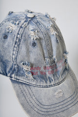 DAMAGED DENIM CAP THEME
