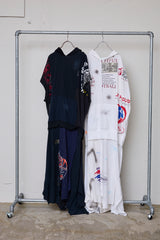 RECONSTRUCTED T-SHIRT HOODED DRESS