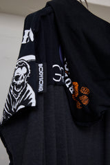 RECONSTRUCTED T-SHIRT HOODED DRESS