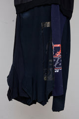 RECONSTRUCTED T-SHIRT HOODED DRESS