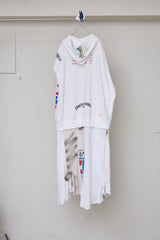 RECONSTRUCTED T-SHIRT HOODED DRESS