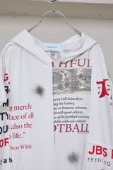 RECONSTRUCTED T-SHIRT HOODED DRESS