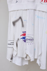 RECONSTRUCTED T-SHIRT HOODED DRESS