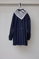 OVERSIZED DENIM SH/DETACHABLE BANDANA