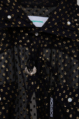 GOLDEN FLORAL OVERSIZED WESTERN SHIRT