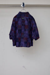 OVERDYED PATCHWORK PLAID HS SHIRT