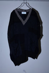 MIXED-KNIT VEST_REFLECTIVE RIB