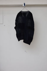 MIXED-KNIT VEST_REFLECTIVE RIB