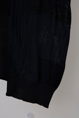 MIXED-KNIT VEST_REFLECTIVE RIB