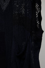 MIXED-KNIT VEST_REFLECTIVE RIB