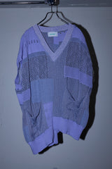 MIXED-KNIT VEST_REFLECTIVE RIB