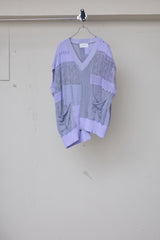 MIXED-KNIT VEST_REFLECTIVE RIB