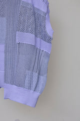 MIXED-KNIT VEST_REFLECTIVE RIB