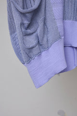 MIXED-KNIT VEST_REFLECTIVE RIB