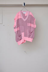 MIXED-KNIT VEST_REFLECTIVE RIB