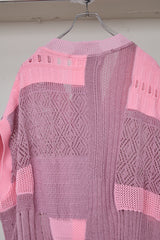 MIXED-KNIT VEST_REFLECTIVE RIB