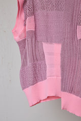 MIXED-KNIT VEST_REFLECTIVE RIB