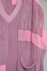 MIXED-KNIT VEST_REFLECTIVE RIB