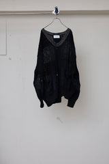 MIXED-KNIT CARDIGAN_REFLECTIVE RIB