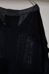 MIXED-KNIT CARDIGAN_REFLECTIVE RIB