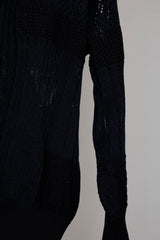 MIXED-KNIT CARDIGAN_REFLECTIVE RIB