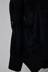 MIXED-KNIT CARDIGAN_REFLECTIVE RIB