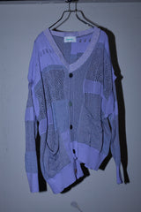 MIXED-KNIT CARDIGAN_REFLECTIVE RIB